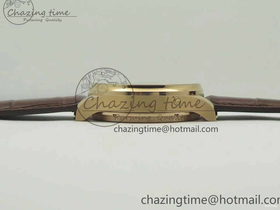 MIROTIME 0211 Portuguese Tourbillon IW504602 RG ZF Best Edition White Dial on Brown Leather Strap Stretchable 7178